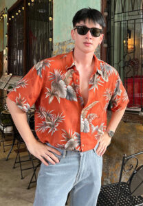 PondPond-เสื้อลายดอกส้ม PondPond-เสื้อลายดอกส้ม